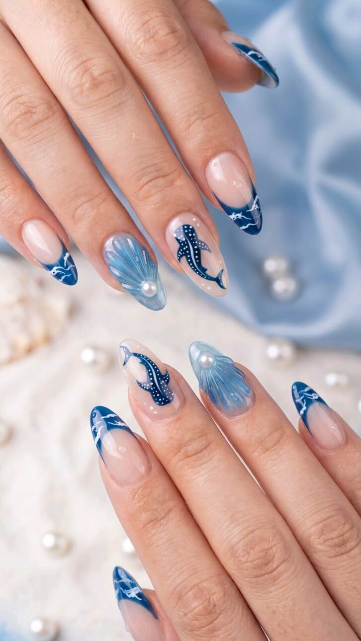 Các kiểu nail đi biển cá tính với họa tiết nhiệt đới, gợi nhắc không khí kỳ nghỉ sôi động