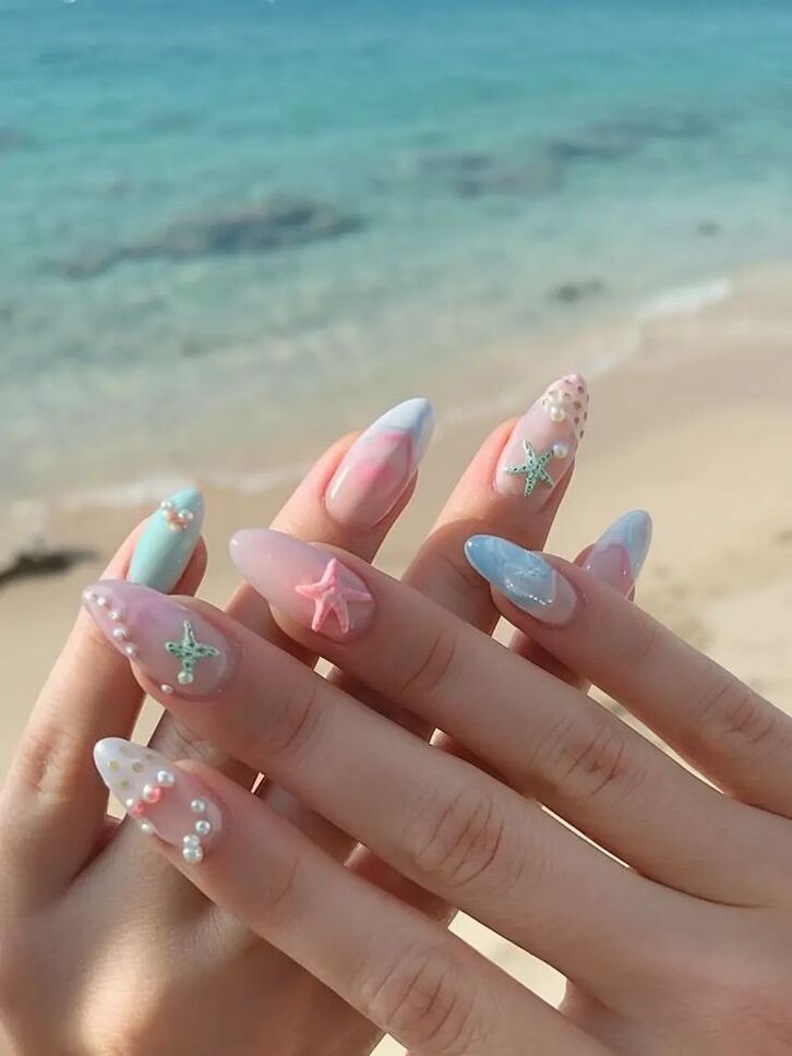 Các mẫu nail đi biển đẹp mang phong cách mùa hè trẻ trung, tràn đầy năng lượng