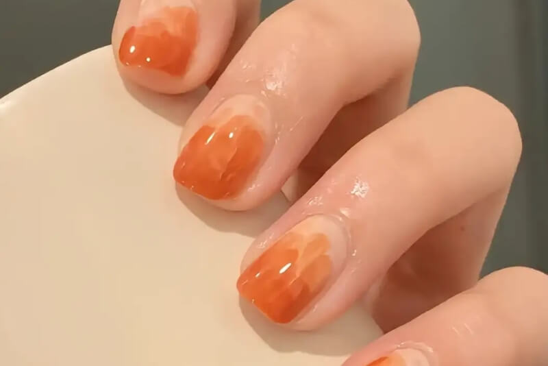Nail màu cam