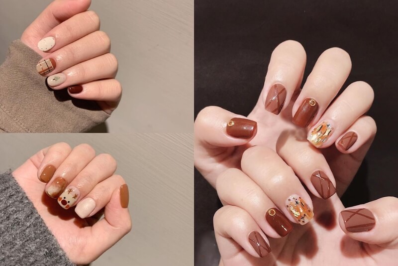 Nail màu nâu