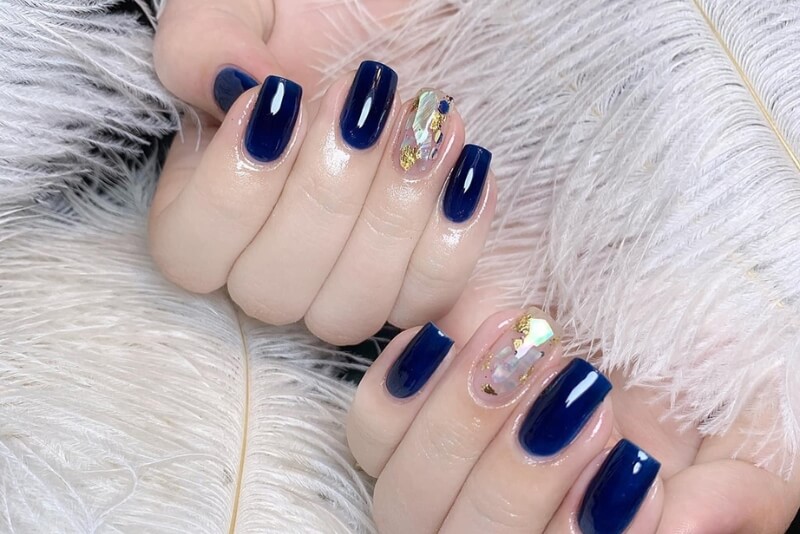 Nail màu xanh Navy