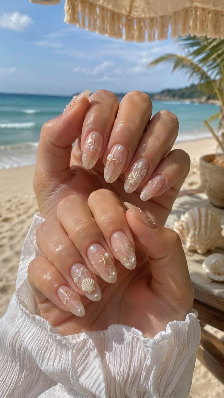 Xu hướng nail đi biển đẹp được yêu thích trong mùa hè, dễ phối và nổi bật